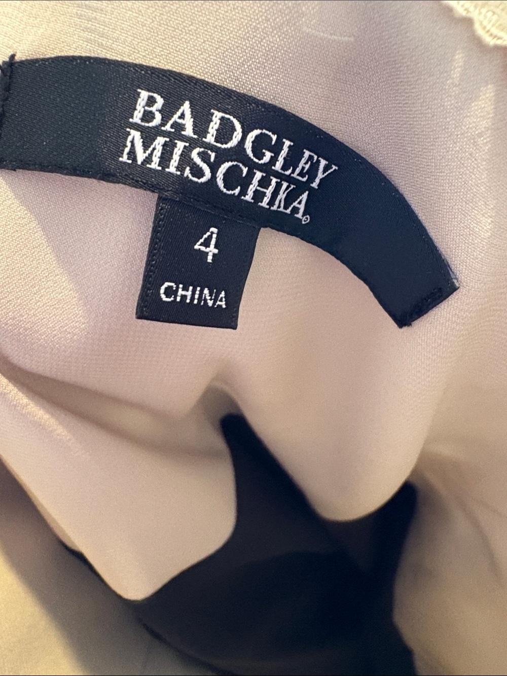 Badgley Mischka Dress black with lace and bow - Picture 9 of 9